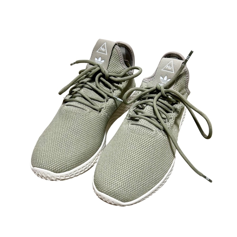 Adidas Pharrell Williams Tennis Hu Olive Green Mens 6.5 CQ2298 Sneakers